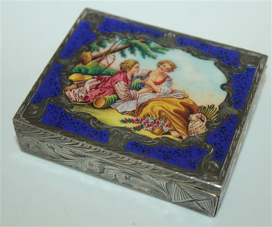 Italian silver and enamel miniature